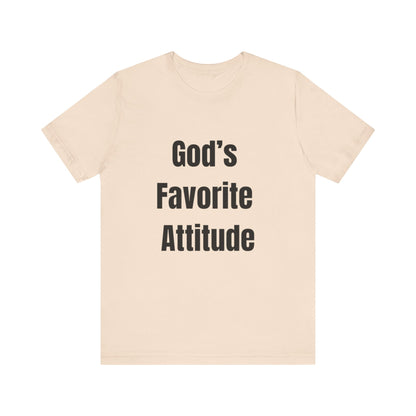 God's Favorite Attitude Tee-Black Text