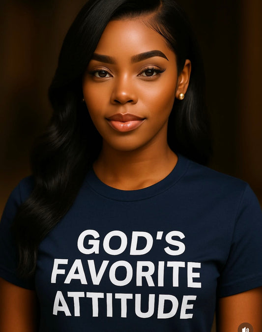 God's Favorite Attitude Tee-White Text
