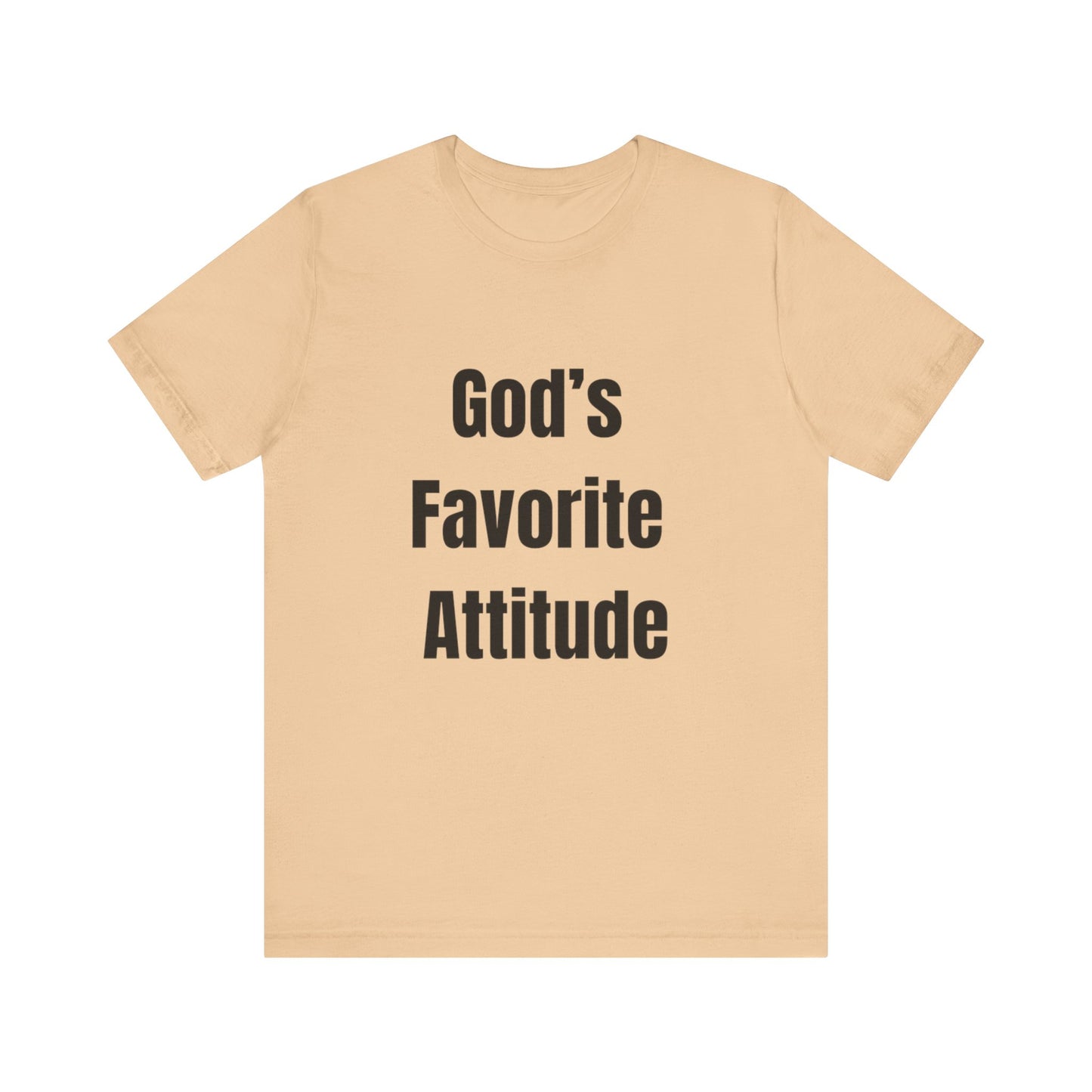 God's Favorite Attitude Tee-Black Text