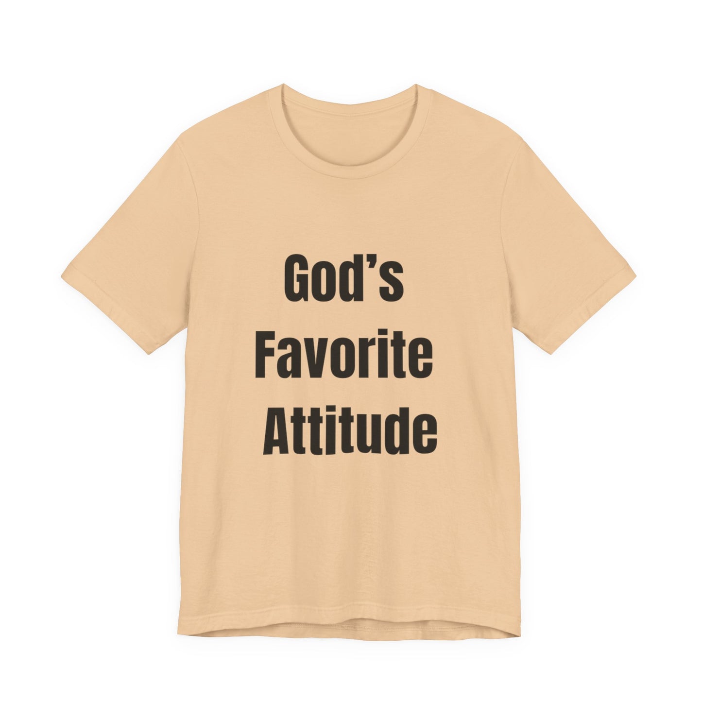 God's Favorite Attitude Tee-Black Text